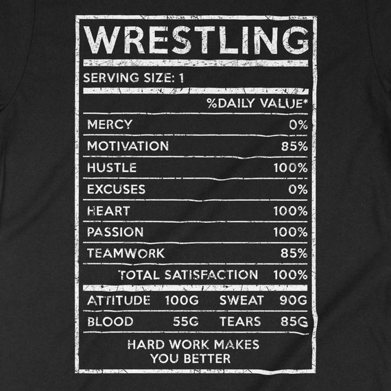 Wrestling Shirt Funny | Nutrition Facts For Wrestler Wrestling Shirt Funny | Nutrition Facts For Wrestler
