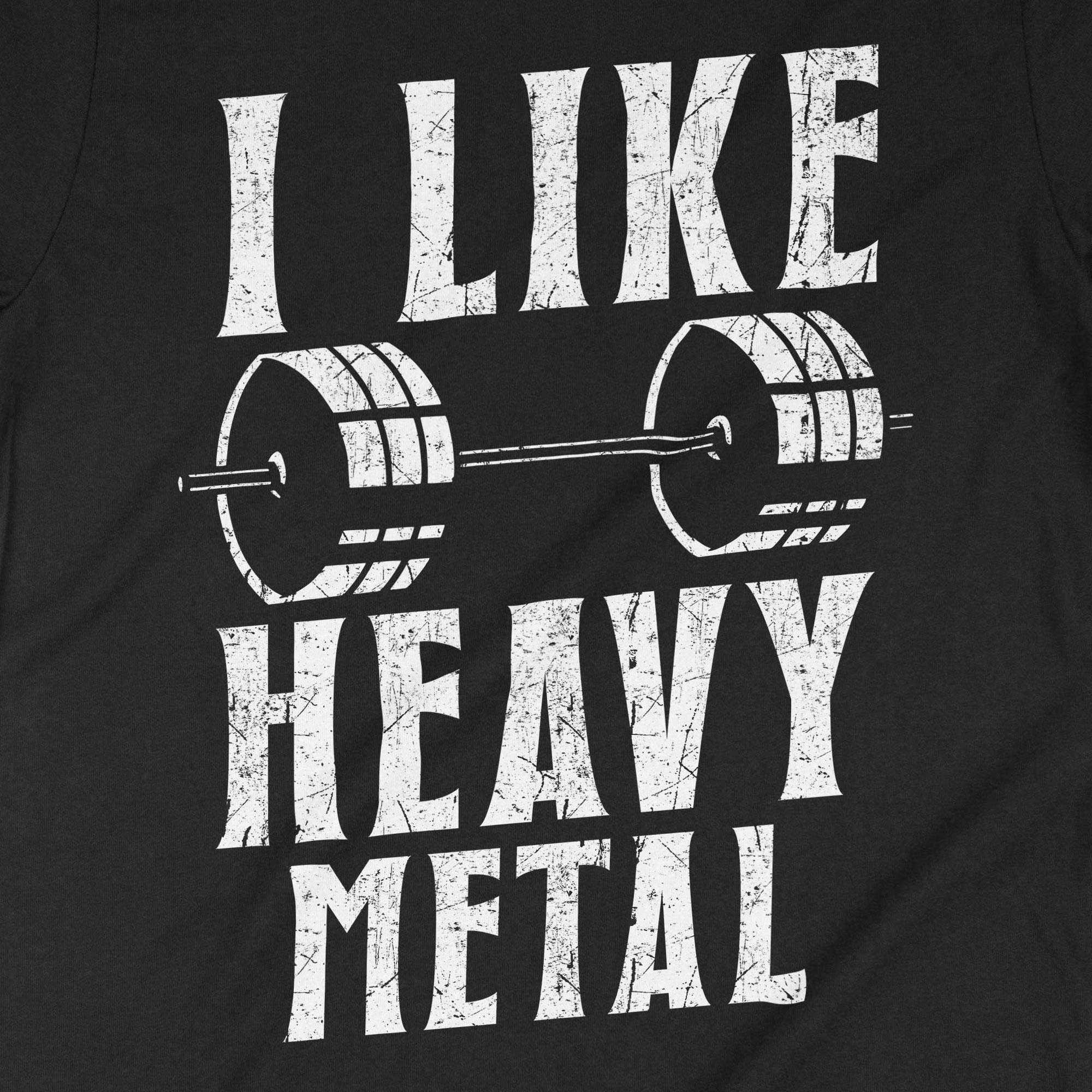 Gym I Like Heavy Metal Weightlifting T-Shirt Funny -  Portugal