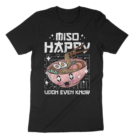 Miso Happy T-Shirt Japanese Cat Lover Pun Tee Gift Miso Happy T-Shirt Japanese Cat Lover Pun Tee Gift