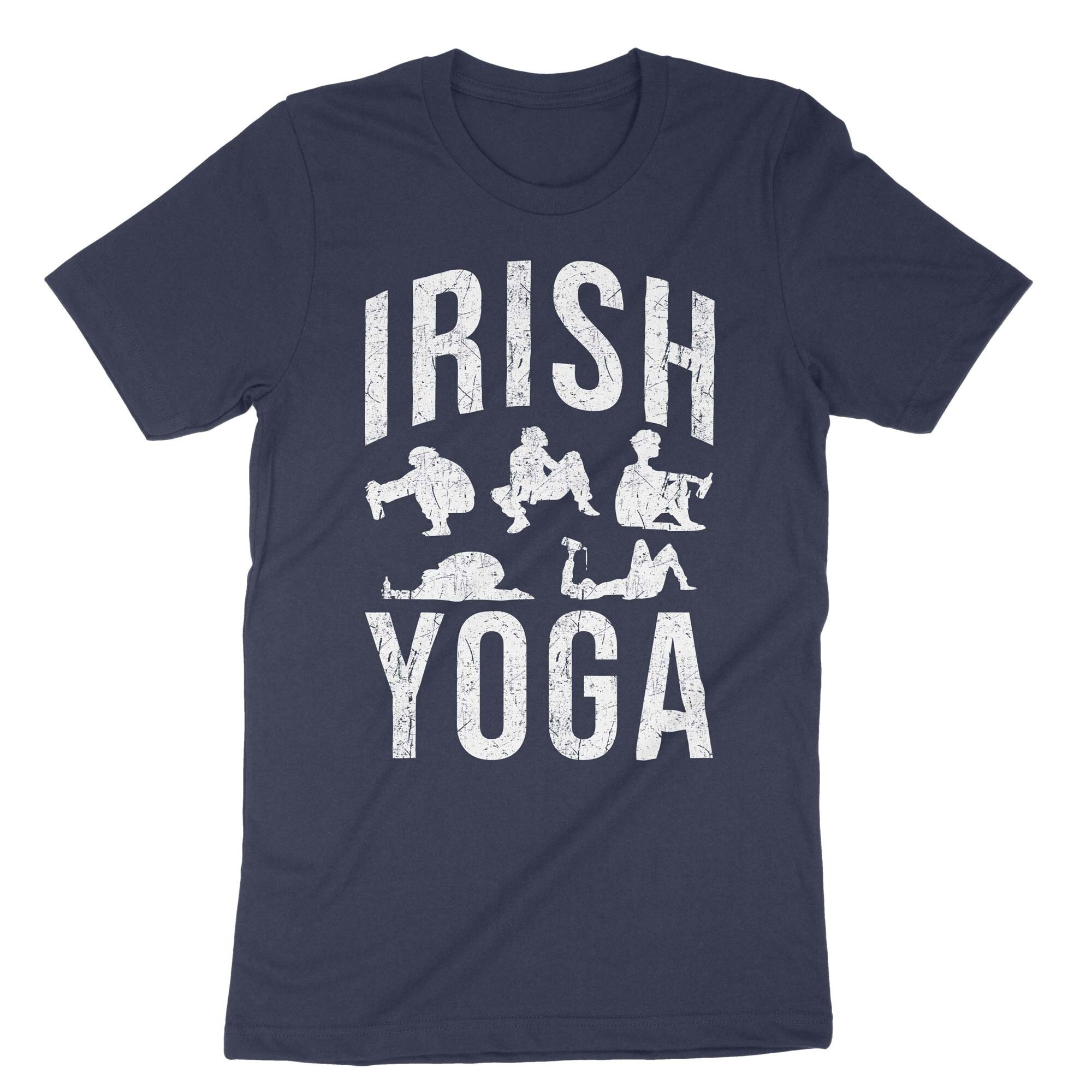 Funny Irish Drunk Yoga  Essential T-Shirt for Sale by Mariano