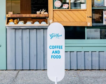 Custom Directional Standing Sign - Double-Sided Wayfinding Signage | Outdoor/Indoor Use |Durable Metal Construction|Personalized Arrows Text