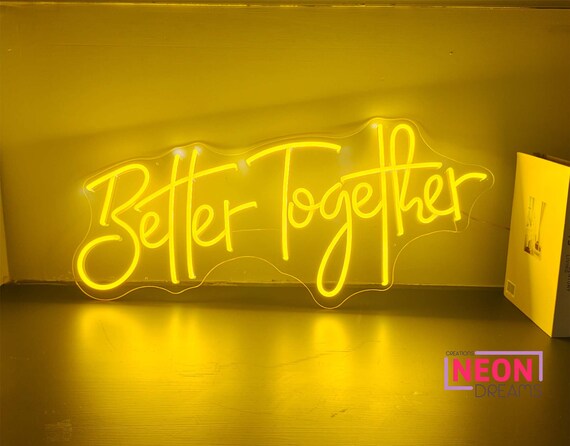 結婚式 ネオンサイン ネオンライト better together Looklight Better Together Neon Sign,Neon Light for Wall Decor