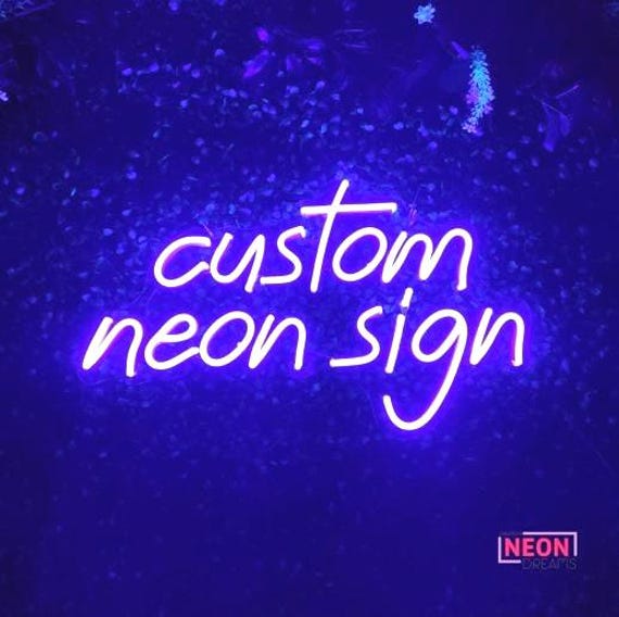 Fully custom neon-style LED sign made to your exact text or logo — a teen's name, gaming tag, or inside joke glowing on their bedroom wall.