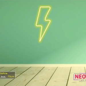 Insegna al neon a LED Lightning Bolt - Insegne luminose al neon a LED per feste ed eventi, aziende, bar, sale giochi e salotti, fantastici regali