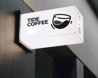 Custom Acrylic Lightbox Sign,Advertising Logo,Outdoor Storefront Name Signs,Coffee Shop Decor,Customized LED Illuminated Signboard,Wall Art