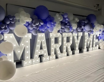 3FT/4FT Marry Me Marquee Letter,Illuminated Big Number Marquee Letter,Wedding Light Decor,Birthday Party Decor,Personalized Gift, Anniversar