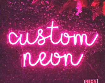 Customized Neon Signs, Wedding Signs, Company Logos, Brand Logos, Birthday Gift, Cool Gift Ideas, Room Lights, Living Room, Personalized
