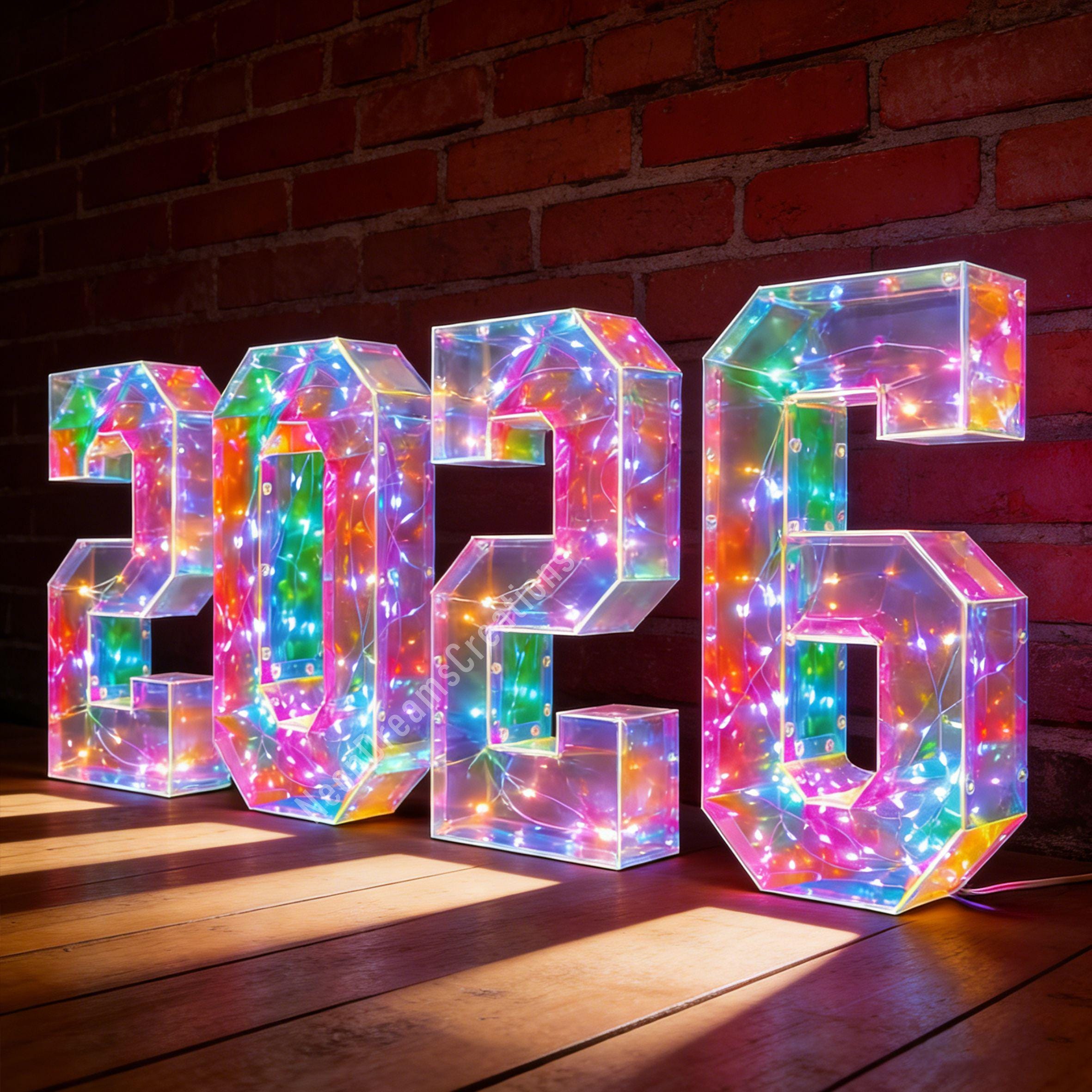 Giant LED Light up Numbers 0-9, Custom Marquee Age Signs for Milestone ...