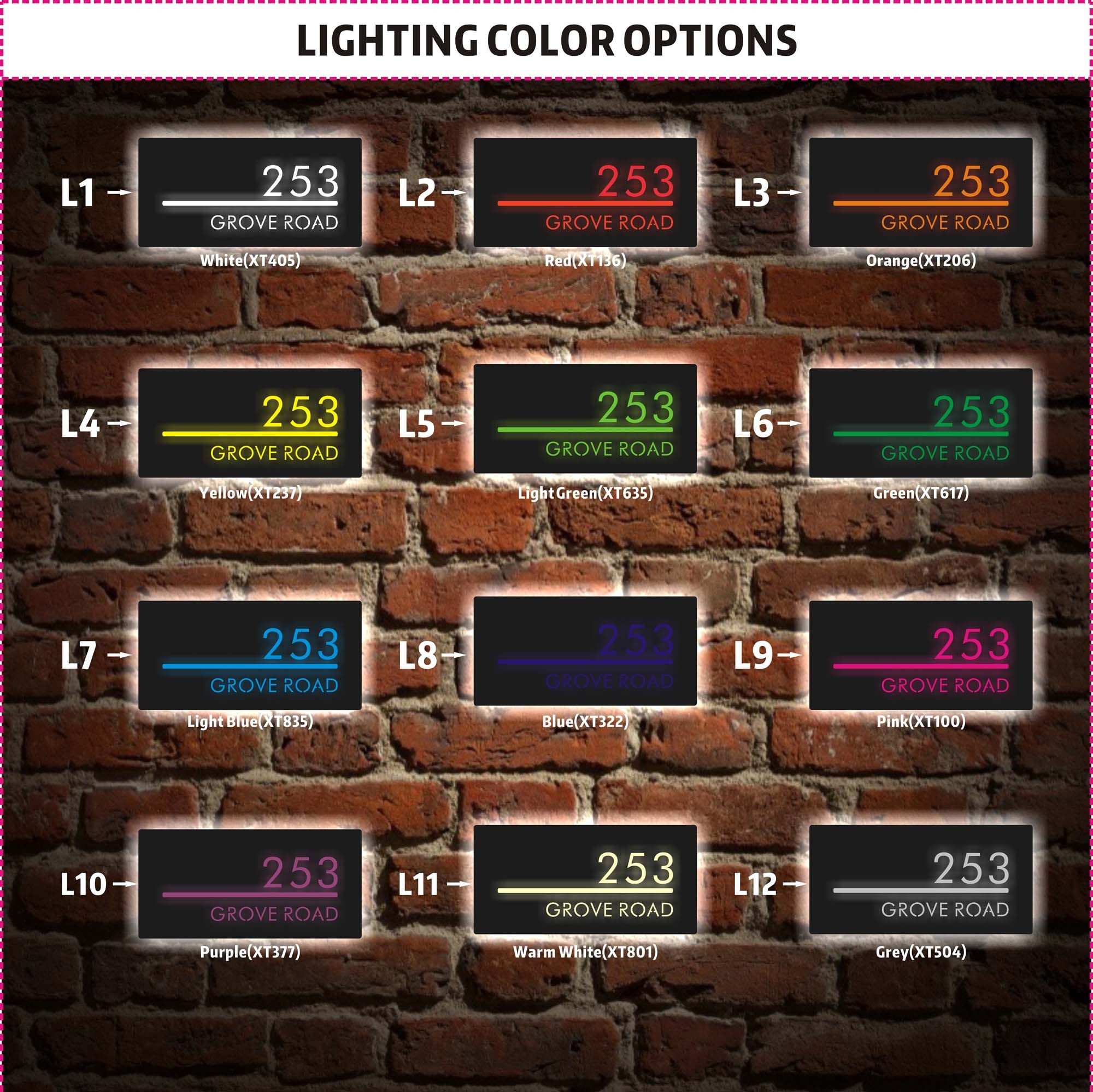 Custom House Number Light Box,wall Mounted Illuminated House Number