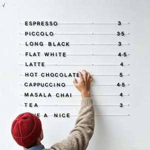 Números magnéticos del alfabeto con rieles guía, letras de repuesto portátiles para letreros de camiones de comida y puestos de mercado.