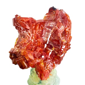 Moroccan Vanadinite Mineral Specimen: Red Crystal Collectible Stone