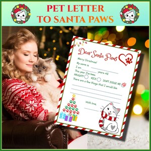 Pet Cats, Letter To Santa | Extremely Beautiful Designs | Ready To Use | No Editing Required | Digital High-Quality PDF Files