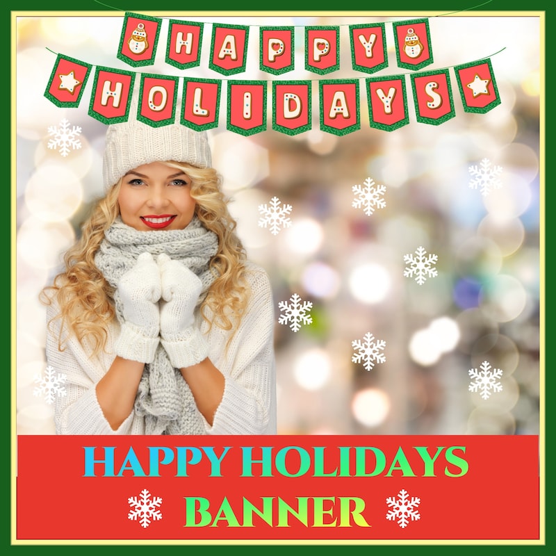 Happy Holiday Banner Etsy