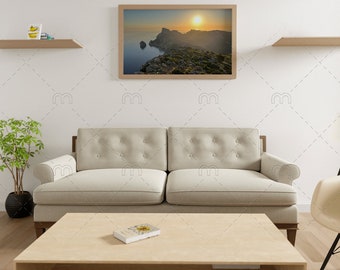 Poster - Sunrise over Serra de Tramuntana Mountains auf Mallorca Spanien. Wandkunst Flur hängend