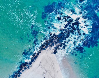 Karibikblaues Wasser von oben genommen in New Jersey