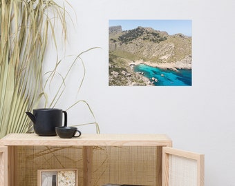 Poster - Cala Figuera Serra de Tramuntana Mountains Mallorca Spanien. Wohndeko Wandbehang