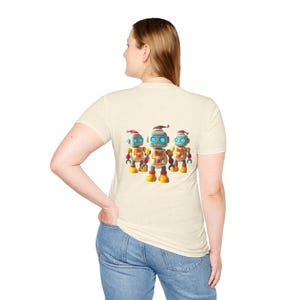 Festive Robot Christmas T-Shirt: Fun Holiday Apparel