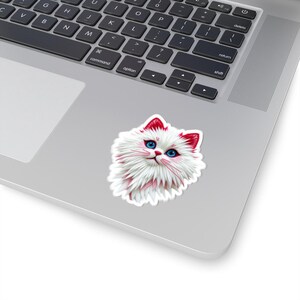 Cute Cat Kiss-Cut Stickers, Adorable Pet Decals, Fun Cat Lover Gifts, Laptop Stickers, Decorative Home Decor