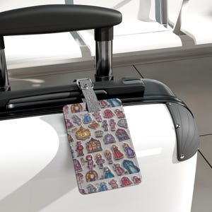 Whimsical Luggage Tag: Vibrant Travel Accessory, Polyester Canvas