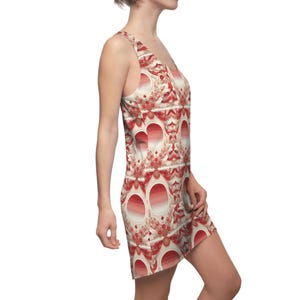 Bohemian Floral Racerback Dress: Lightweight Polyester Summer Dress