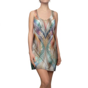 Boho Floral Racerback Dress: Chic Summer Beachwear