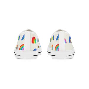 Rainbow Canvas Sneakers: Vibrant Low Top Casual Shoes