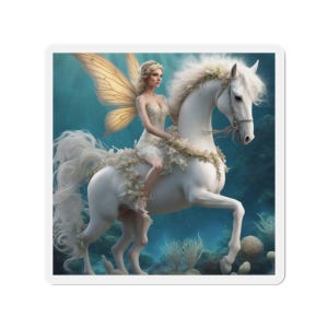 Whimsical Fairy Horse Magnets, Enchanted Decor, Fantasy Gifts, Unique Kitchen Accessories, Home & Office Decoration