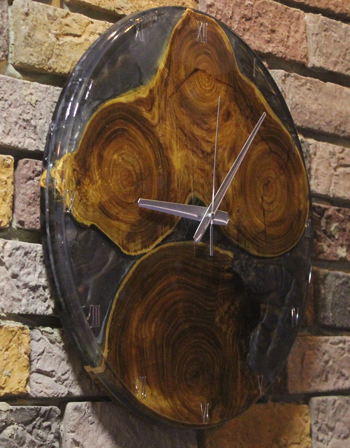 Epoxy Clock, Epoxy Wood Clock, Epoxy Wall Clock,wood Wall Clock, Epoxy