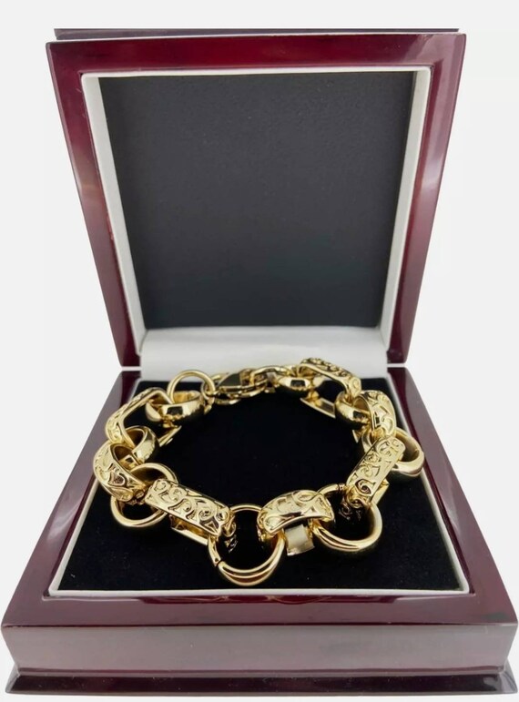 Heavy Chunky 18mm 18K GF Gold Gypsy 