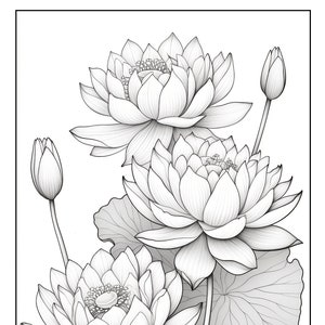 30 Printable Grayscale Coloring Pages with flowers, for kids and adults. Bouquets of flowers, flowering branches, summer flowers. Vol.2