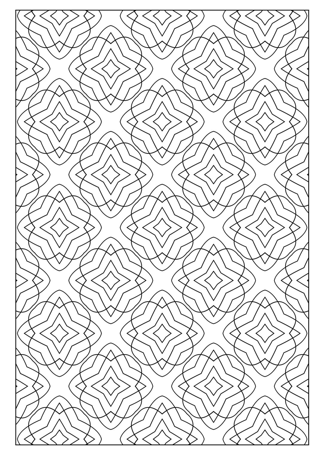 Pegasus Tessellation by M.C. Escher Coloring Page | Free Printable, image size:1080x1527