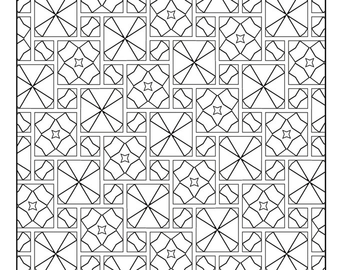 Set of 33 Printable Coloring Pages With Geometric Designs, Kids and ...