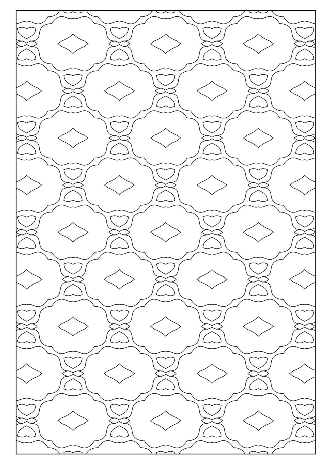 Set of 33 Printable Coloring Pages With Geometric Designs, Kids and ...