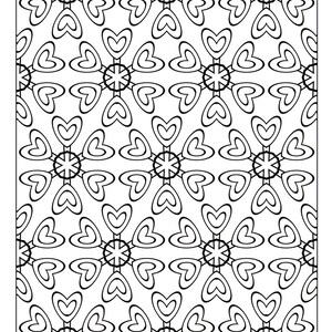 Set of 34 Printable Coloring Pages with Geometric Designs, Kids and Adults coloring pages, Patterns, Relaxing activity, Stress Relief Vol.13