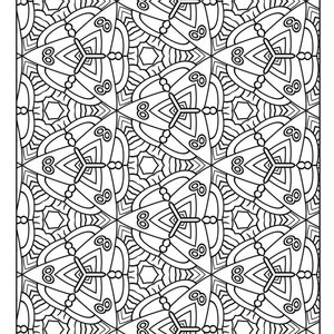 Set of 33 Printable Coloring Pages with Geometric Designs, Kids and Adults coloring pages, Patterns, Relaxing activity, Stress Relief Vol.31