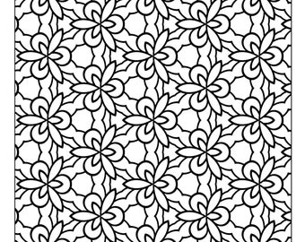 Set of 33 Printable Coloring Pages with Geometric Designs, Kids and Adults coloring pages, Patterns, Relaxing activity Stress Relief, Vol. 8