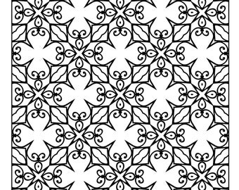 Set van 30 afdrukbare kleurplaten met geometrische patronen, kleurplaten voor kinderen en volwassenen, geometrische ontwerpen, ontspannende activiteit vol.39