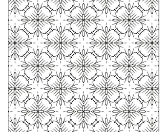 Set van 33 afdrukbare kleurplaten met geometrische patronen, kleurplaten voor kinderen en volwassenen, geometrische ontwerpen, ontspannende activiteit vol.30