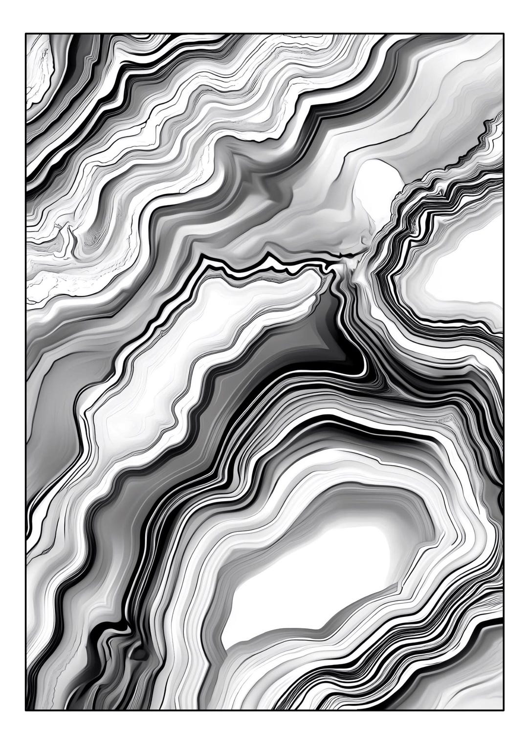 Mesmerizing Agate Coloring Pages – A Journey Through Nature’s Art. Set ...