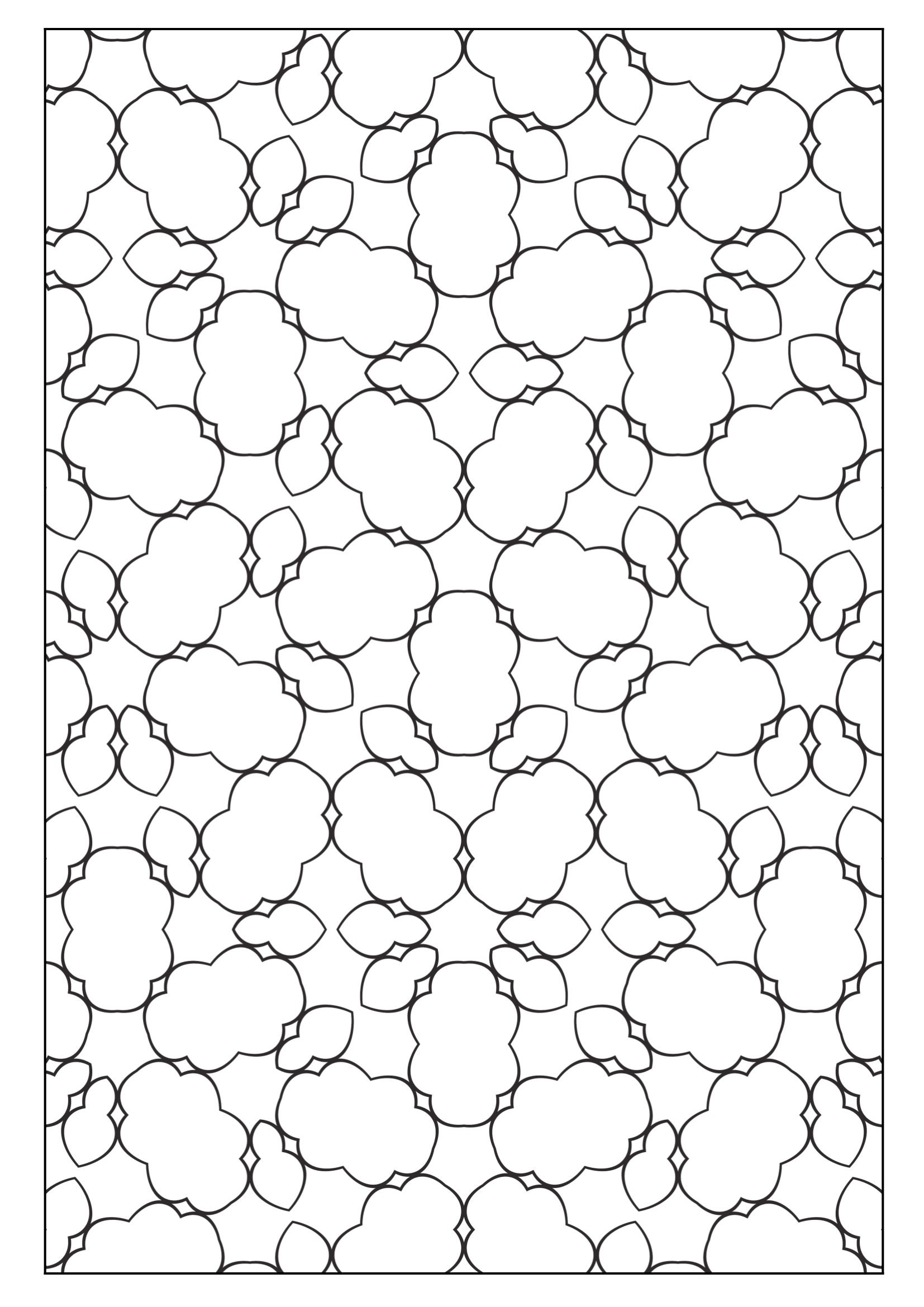 Simple Geometric Designs Coloring Pages