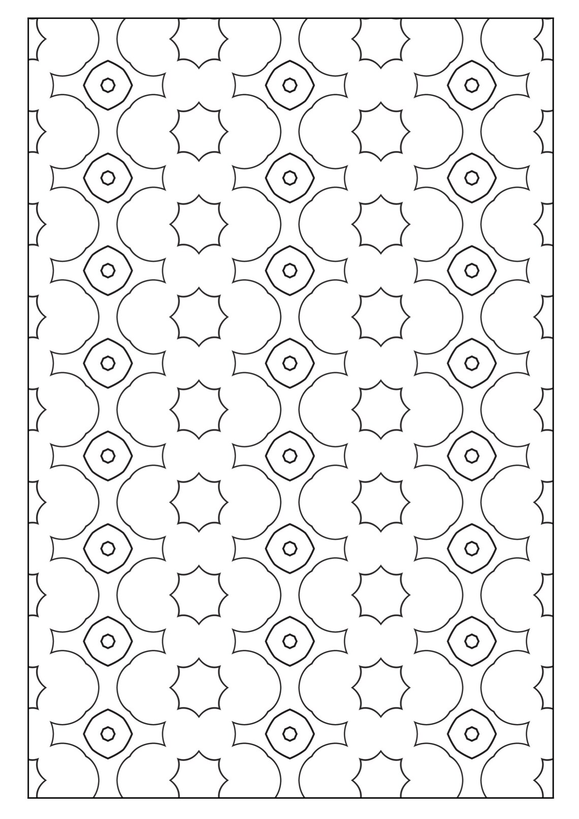 Set of 33 Printable Coloring Pages With Geometric Designs, Kids and ...