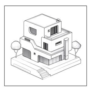 Modern Houses Coloring Pages – Color Your Future Dream Home! Coloring pages with modern houses: A Creative Escape for Architecture Lovers.