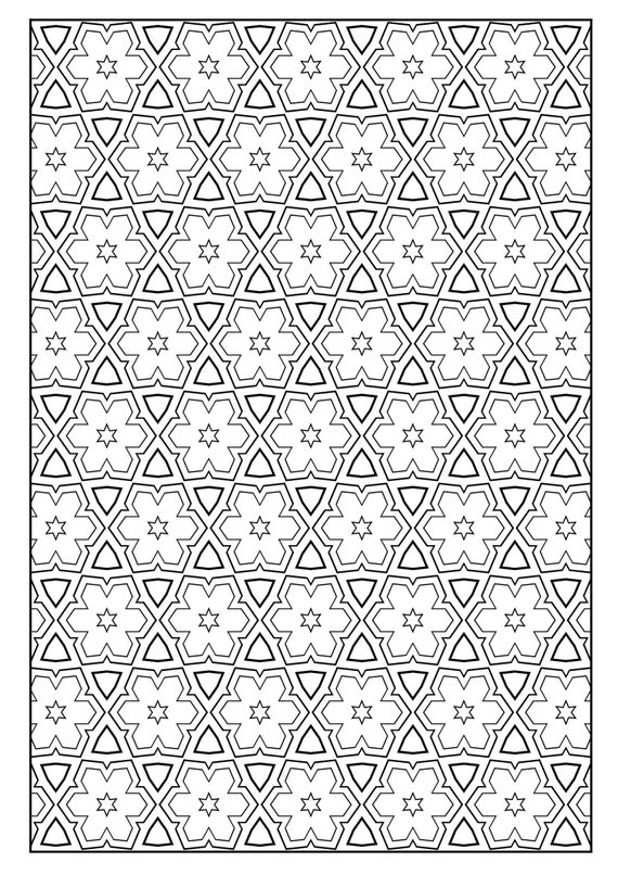 Adult Geometric Pattern Coloring Book: Easy Mindful Patterns Design Coloring Pages For Kids and Adults [Book]