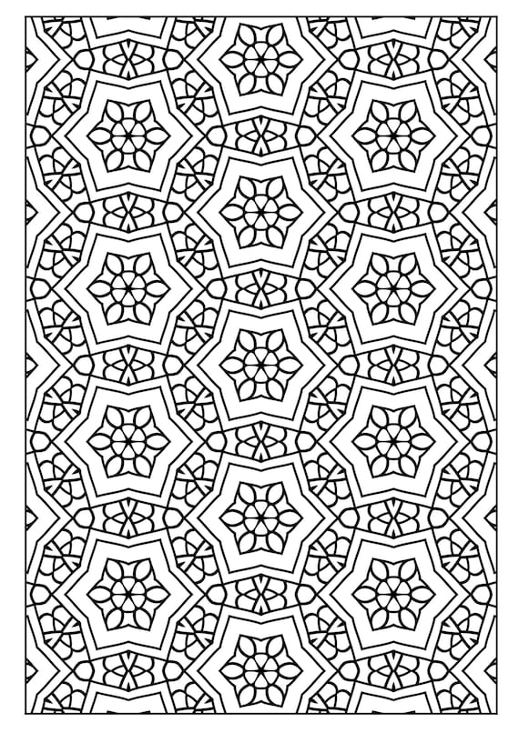 Pattern Coloring: Geometric Shapes and Patterns Coloring Book with Fun, Easy, and Relaxing Coloring Pages for Stress Relieve and Creativity Boost [Book]