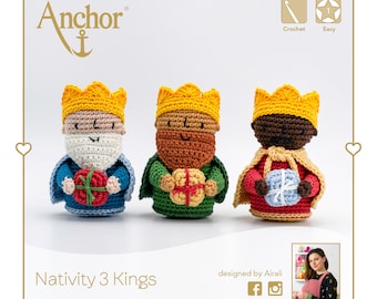 Anchor Crochet Kit - Christmas Nativity 3 Kings Amigurumi