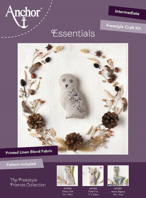 Anchor Essentials Kit - Frida Fox Embroidery Kit Anchor Essentials Kit - Frida Fox Embroidery Kit