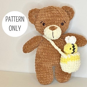 Crochet PATTERN Bear, Crochet Patterns Amigurumi Tutorial PDF Download Easy for Beginners Gift Baby shower Bear Pattern PDF