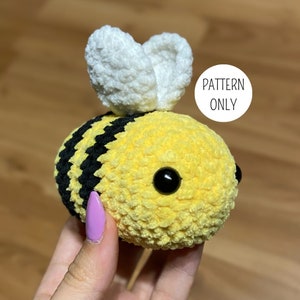 Crochet Bee Pattern PDF Download Baby Mini Bee Easy Beginner Friendly Keychain Amigurumi