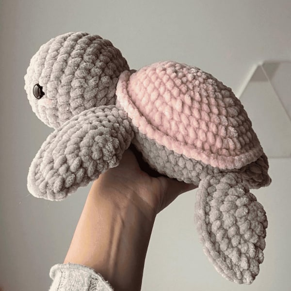 Häkelschildkröte Häkelanleitung Amigurumi PDF Download Gehäkeltes Babytier Plushie Einfach Anfängerfreundlich