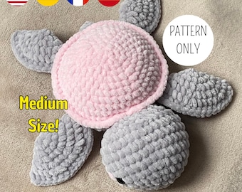 Turtle Crochet Pattern: Amigurumi Plush Toy (PDF Download, Beginner Friendly)